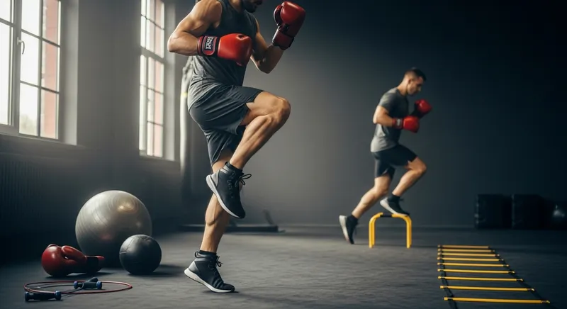 Functional boxing conditioning and mobility warmup in Sandton