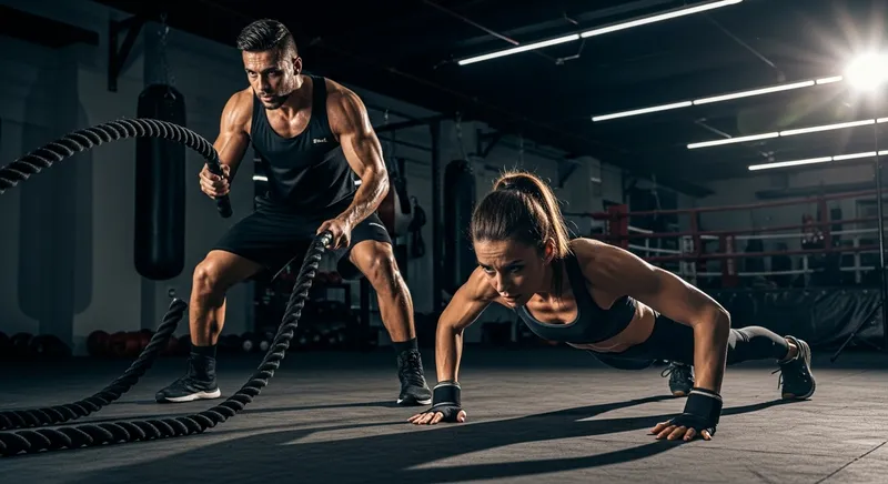 High intensity boxing conditioning and strength training in Sandton
