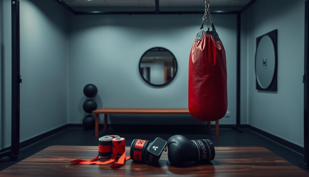 speed bag training setup